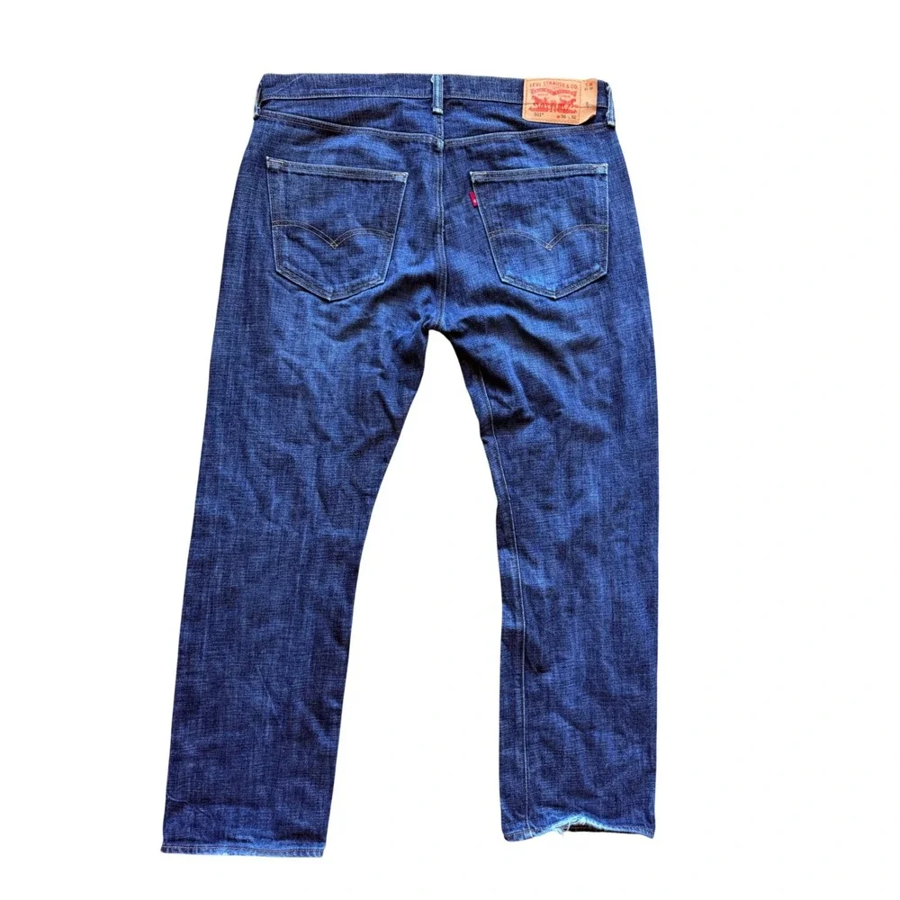 Levi's 501 Original Fit Jeans Mens 36x32 Dark Wash Straight Leg Button Fly